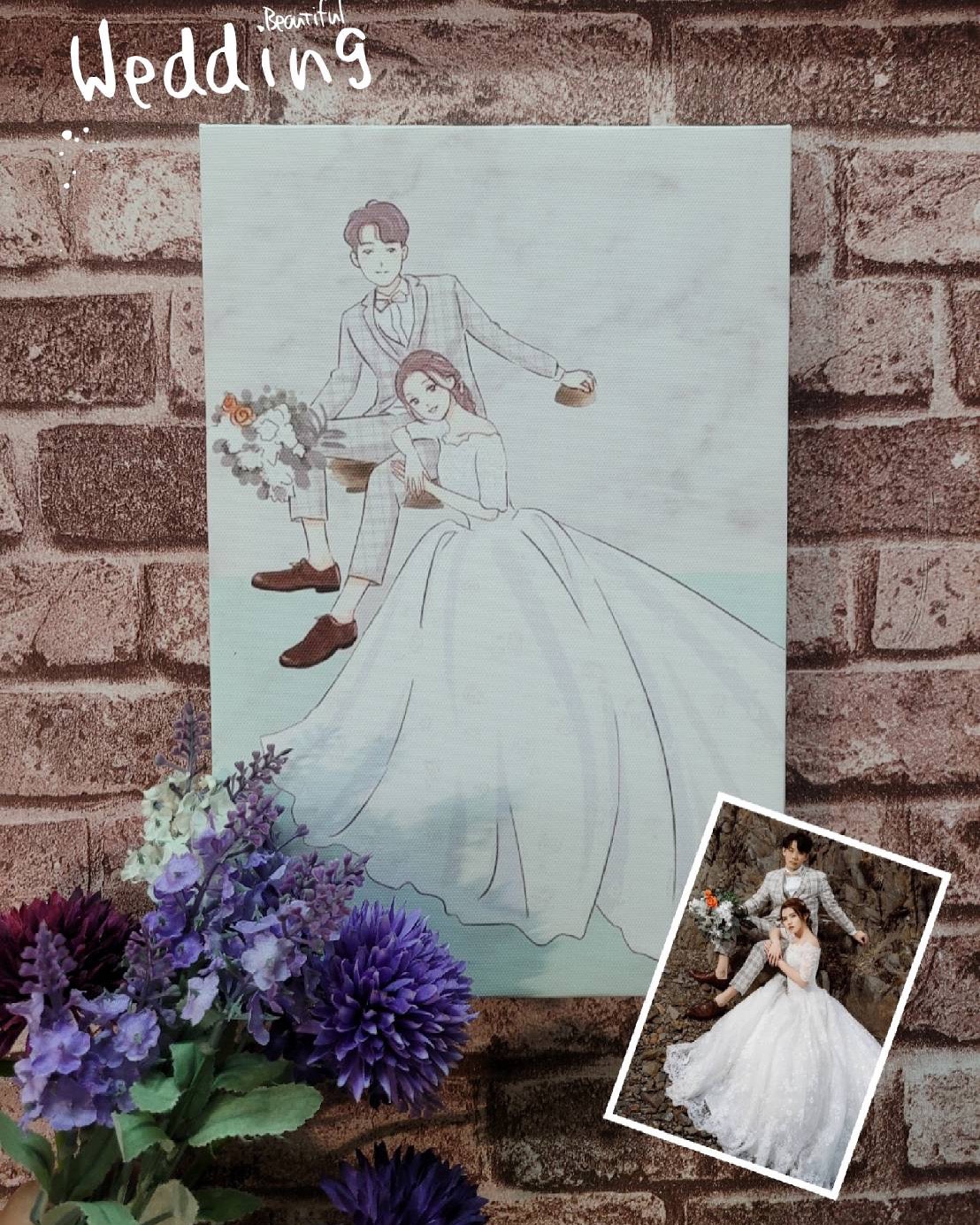 客製化婚禮無框畫 | 讓幸福時刻化為藝術擺飾 - MiniGarden